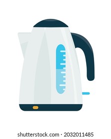 electric kettle on an isolated background in the flat style.vector illustration.electric appliance for boiling water