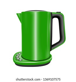 Electric kettle on a stand in the vector.