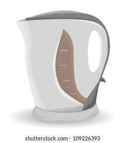 Electric kettle on a white background. Vector illustration
