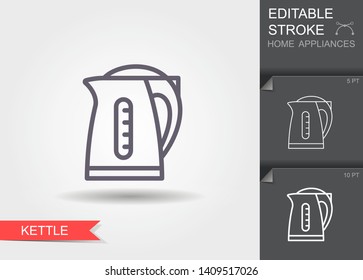 Wireless electric kettle composition Royalty Free Vector