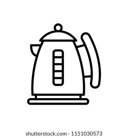 Electric kettle outline vector icon