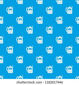 Electric kettle pattern vector seamless blue repeat for any use
