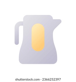 Electric kettle pixel perfect flat gradient two-color ui icon. Appliance for boiling water. Simple filled pictogram. GUI, UX design for mobile application. Vector isolated RGB illustration