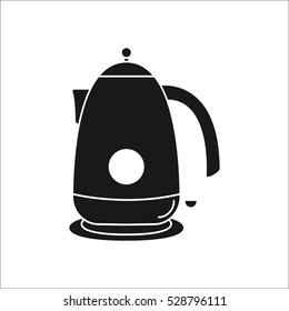 Electric Kettle or Pot symbol sign silhouette icon on background