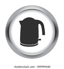 Electric kettle sign simple icon on  background