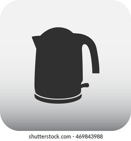 Electric kettle sign simple icon on  background