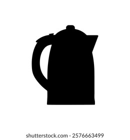 Electric kettle    silhouette icon vector design.