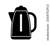 Electric kettle silhouette vector icon 