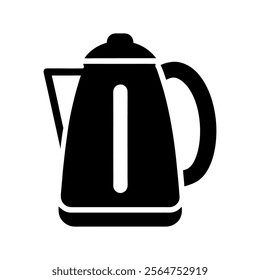 Electric kettle silhouette vector icon 