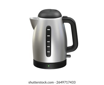 Electric Kettle Stainless Steel icon 3d illustration. Electric jug icon 3d