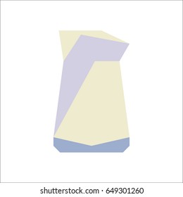 Electric kettle symbol polygon flat icon on background