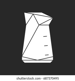 Electric kettle symbol polygon silhouette icon on background