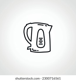 Electric kettle thin line icon. Electric kettle outline icon,