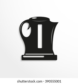 Electric kettle. Vector icon.