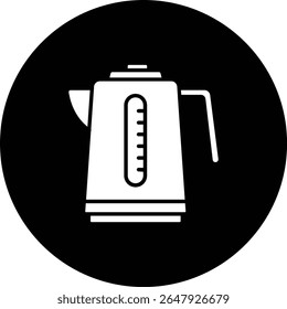Icono de Vector de hervidor eléctrico. Se puede utilizar para aplicaciones de impresión, móviles y de Web.