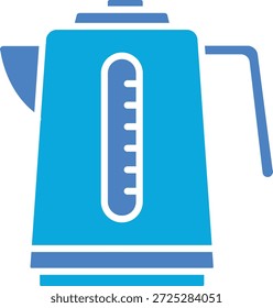Wasserkocher, Vektorsymbol. Kann für Druck-, Mobil- und Web-Anwendungen verwendet werden.