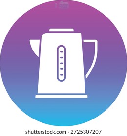 Icono de Vector de hervidor eléctrico. Se puede utilizar para aplicaciones de impresión, móviles y de Web.