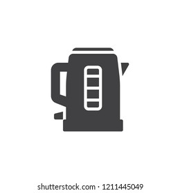 Electric kettle vector icon. filled flat sign for mobile concept and web design. Teapot kettle simple solid icon. Symbol, logo illustration. Pixel perfect vector graphics