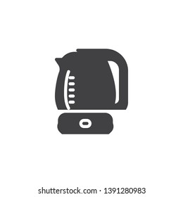 Electric kettle vector icon. filled flat sign for mobile concept and web design. Coffee pot glyph icon. Symbol, logo illustration. Pixel perfect vector graphics