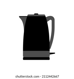 Electric kettle vector icon isolated on white