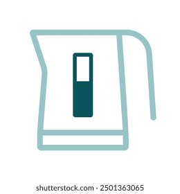 Electric kettle vector icon. Kitchen appliance. Graph symbol for cooking web site design, logo, app, UI