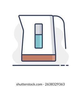 Electric kettle vector icon. Kitchen appliance. Graph symbol for cooking web site design, logo, app, UI