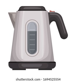 Electric kettle vector icon.Cartoon vector icon isolated on white background electric kettle.