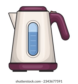 Icono vectorial de hervidor eléctrico.Icono vector de color aislado en hervidor eléctrico de fondo blanco.