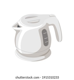 Electric kettle vector illustration. Home appliances.