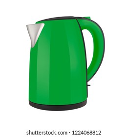Electric kettle in vector on white background.Plastic electric kettle vector illustration.
