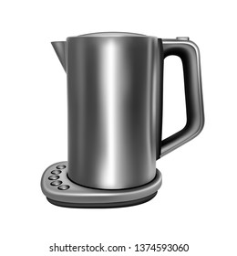 Electric kettle in vector on white background.Modern electric kettle vector illustration.