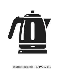 Caldeira de água caldeira de água ícone vetor preto sólido isolado fundo branco isolado cozinha aparelho chá café símbolo ilustração de design gráfico