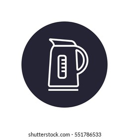 Electric kettle white icon