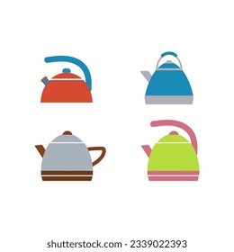 Electric kettles. Flat style teapots  Electric kettles. Flat style teapots Vector illustration
