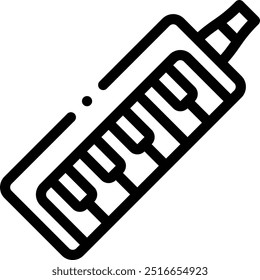 electric keyboard icon. Thin Linear Style Design Isolated On White Background
