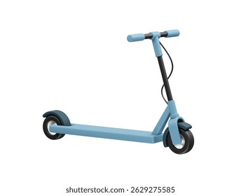 Renderização de ícone de ilustração 3d de scooter elétrico