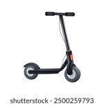 Electric kick scooter. 3d vector icon. Cartoon minimal style. Modern vehicle 3d icon. Cartoon vector illustration of an eco transport isolated on a white background