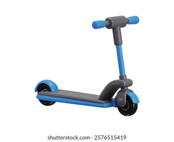 Electric Kick Scooter icon 3d rendering vector illustration