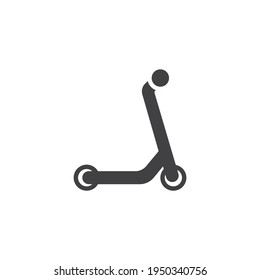 Electric kick scooter vector icon. filled flat sign for mobile concept and web design. Electric scooter glyph icon. Symbol, logo illustration. Vector graphics