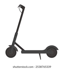 Electric kick scooter. Vector illustration of an eco transport, isolated on a white background