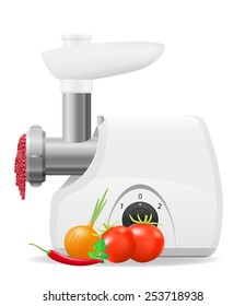 electric kitchen grinder vector illustration isolated on white background
