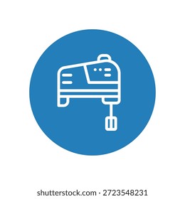 Icono eléctrico del mezclador del soporte de la cocina para hornear y la preparación de la comida.