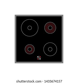 Electric kitchen stove icon. Simple design