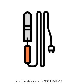 electric knife beekeeping color icon vector. electric knife beekeeping sign. isolated symbol illustration