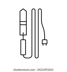 electric knife beekeeping line icon vector. electric knife beekeeping sign. isolated contour symbol black illustration