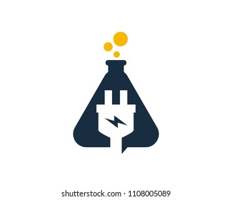 Electric Lab Icon Logo Design Element