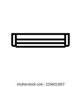 electric lamp ceiling line icon vector. electric lamp ceiling sign. isolated contour symbol black illustration