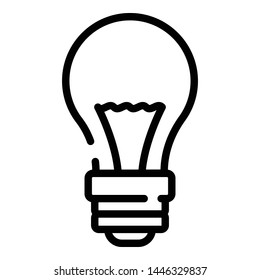 Electric lamp icon. Outline electric lamp vector icon for web design isolated on white background