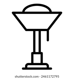 Electric lamp icon outline vector. Office light. Home illumination