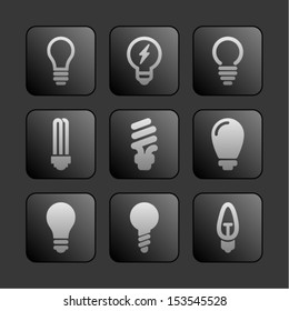 Electric lamp icons